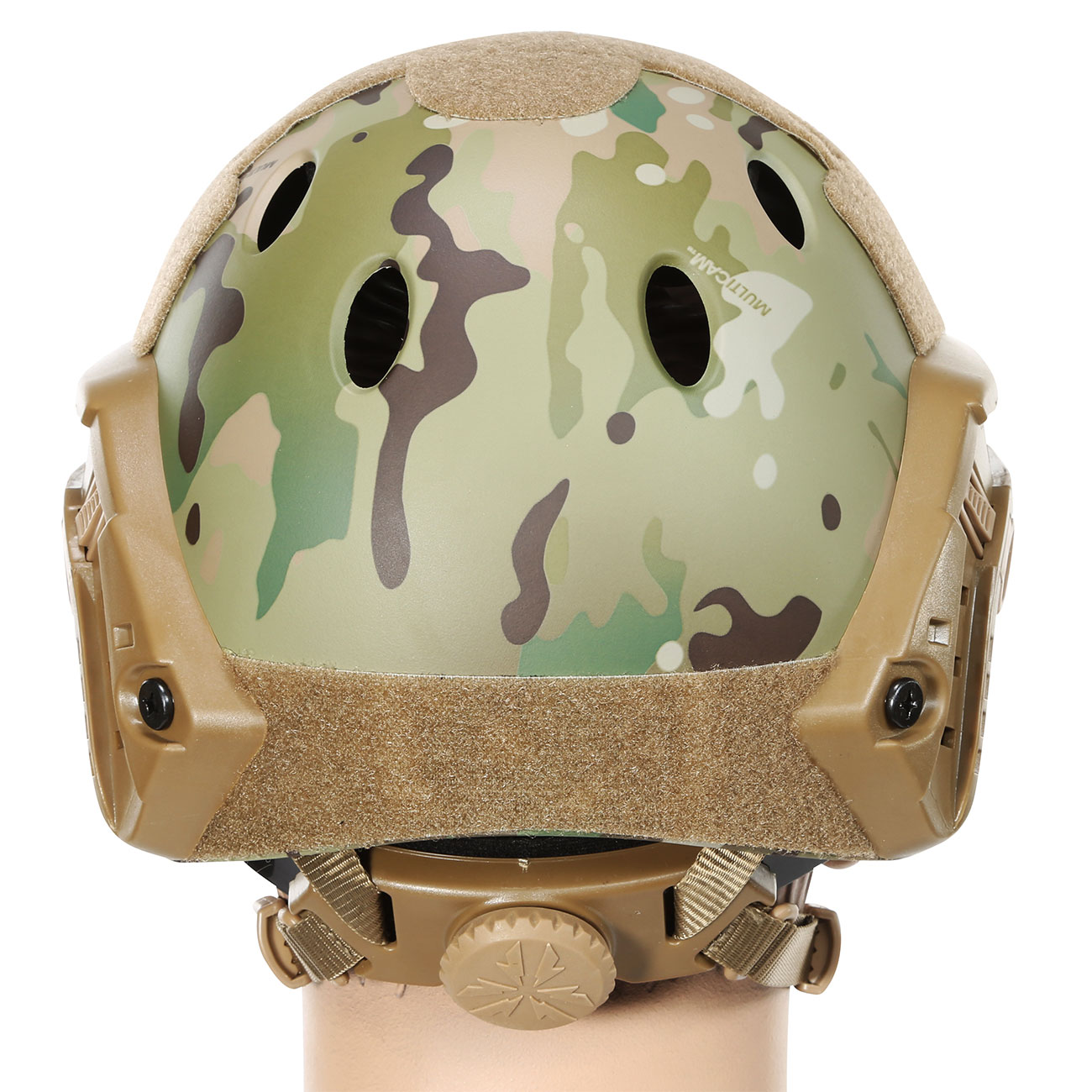 Nuprol FAST Railed Airsoft Helm mit NVG Mount MC-Camo Bild 3