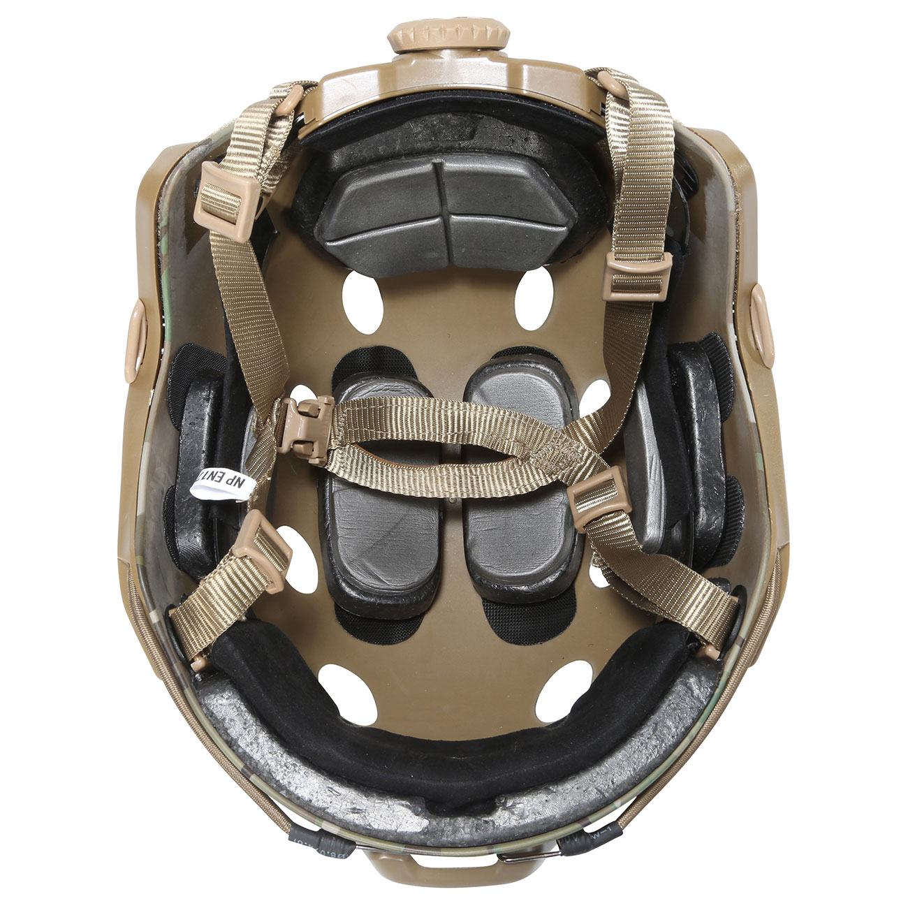 Nuprol Airsoft Helm FAST Railed mit NVG Mount MC-Camo Bild 4