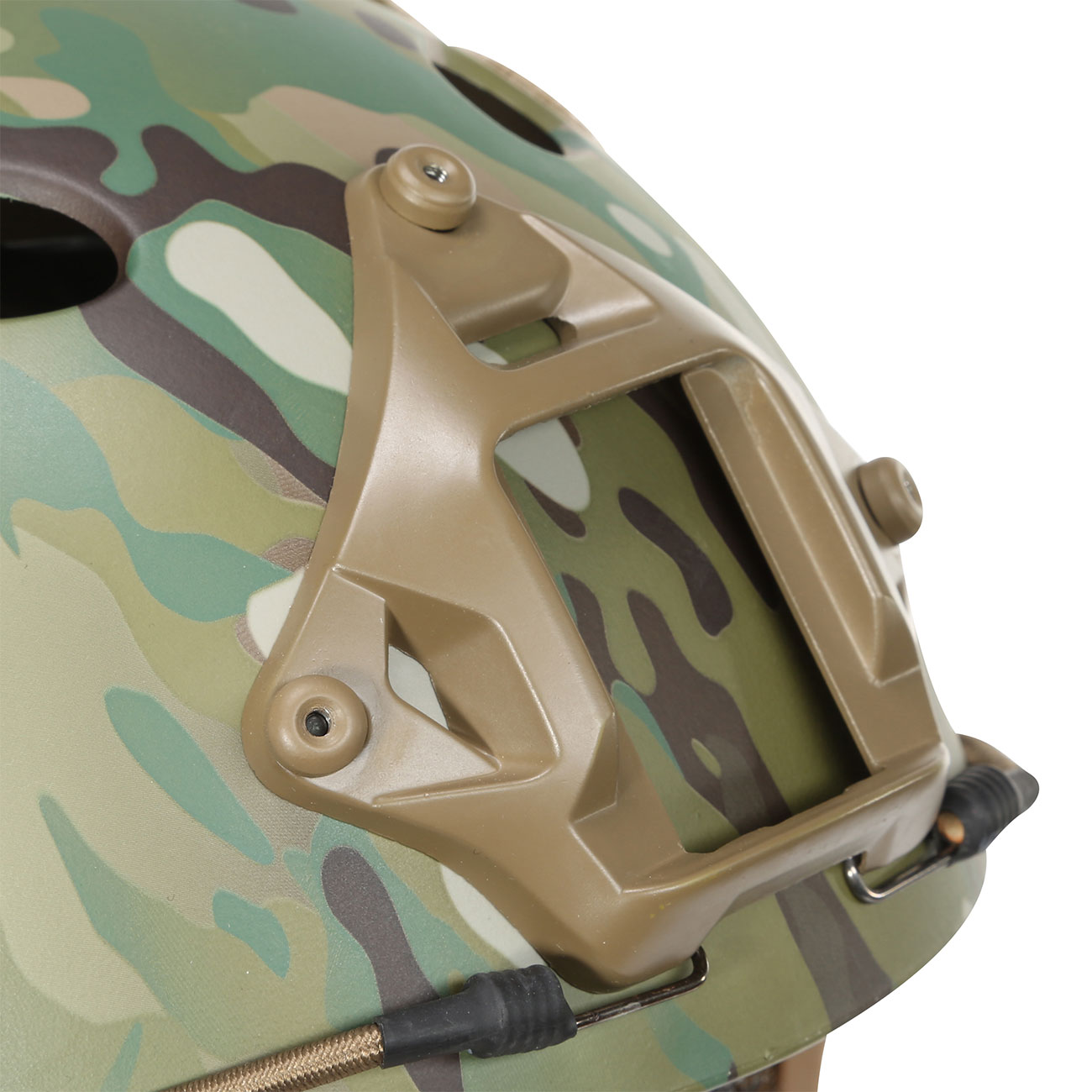 Nuprol FAST Railed Airsoft Helm mit NVG Mount MC-Camo Bild 6