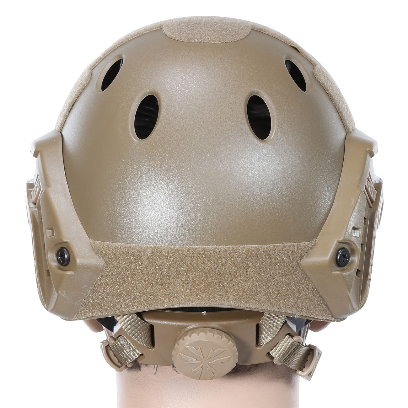 Nuprol Airsoft Helm FAST Railed mit NVG Mount tan Bild 3