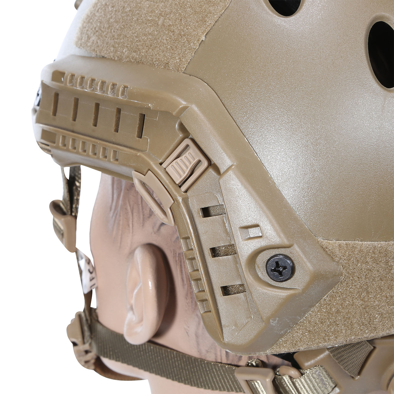 Nuprol Airsoft Helm FAST Railed mit NVG Mount tan Bild 7