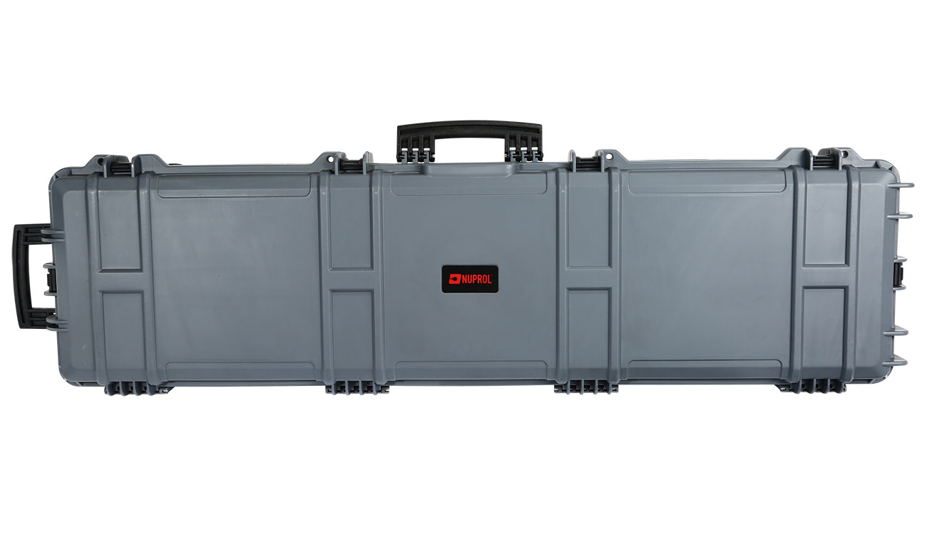 Nuprol X-Large Hard Case Waffenkoffer / Trolley 139 x 39,5 x 16 cm Waben-Schaumstoff grau Bild 2