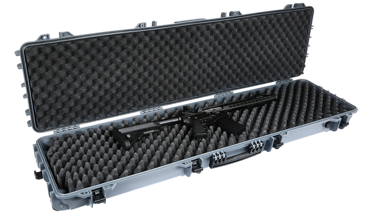 Nuprol X-Large Hard Case Waffenkoffer / Trolley 139 x 39,5 x 16 cm Waben-Schaumstoff grau Bild 4