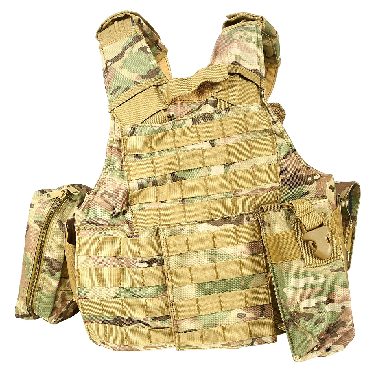 MOLLE Vest Paintball Tactical Military Vest mit Multicam-Muster Military Camo Chest Rig Tactical Vest für Airsoft Verstellbare leichte Kampfweste DIGITAL Jungle Camouflage