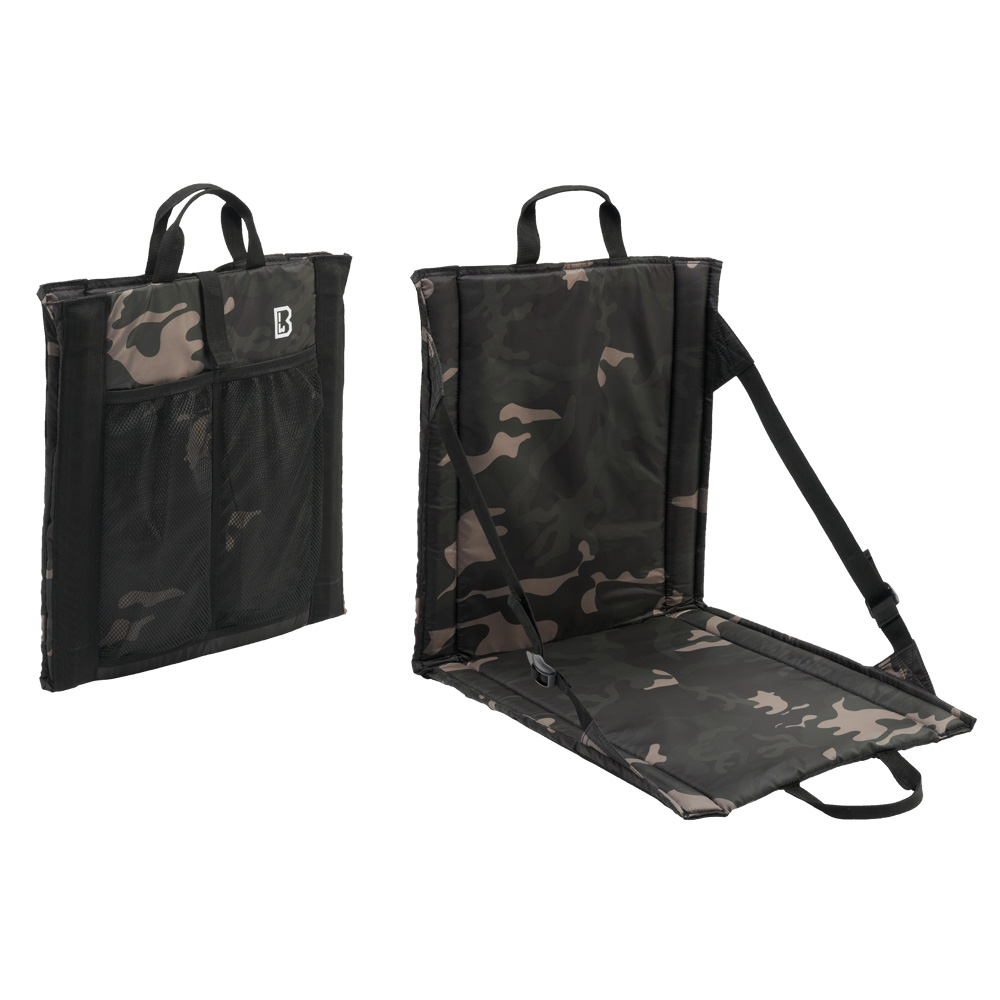 Brandit Outdoor-Faltsitz Sitzkissen mit Lehne darkcamo