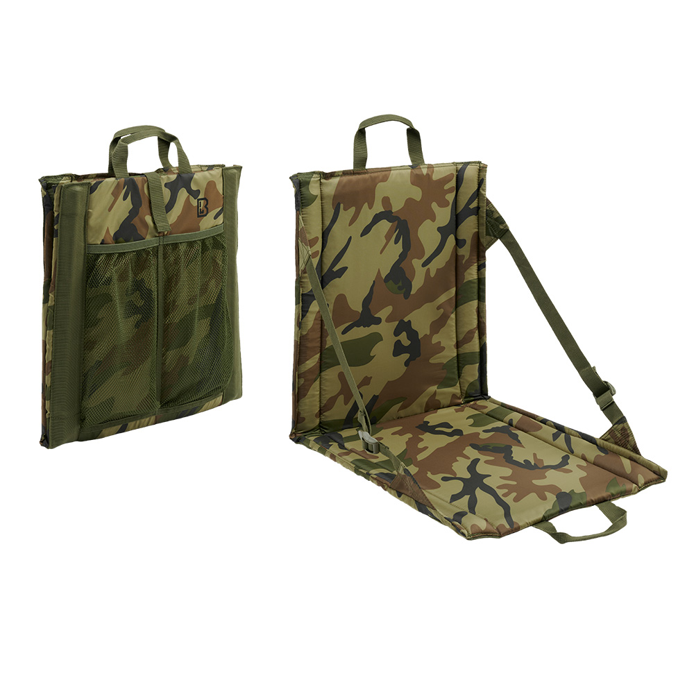 Brandit Outdoor-Faltsitz Sitzkissen mit Lehne woodland ...