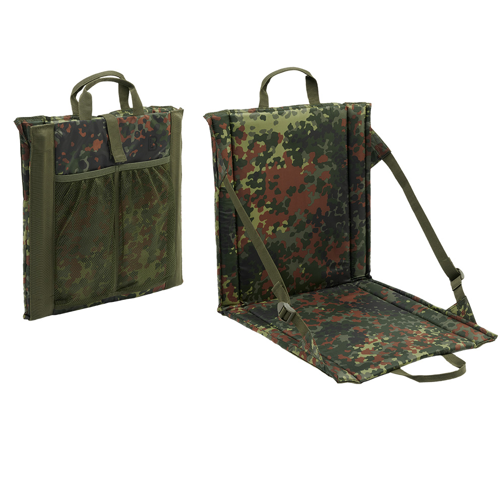 Brandit Outdoor-Faltsitz Sitzkissen mit Lehne flecktarn ...