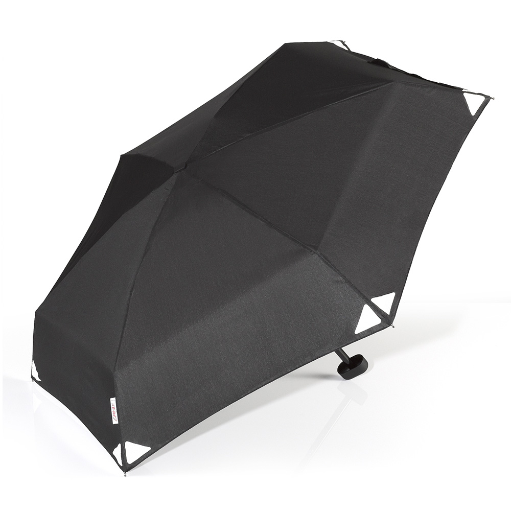 EuroSchirm Regenschirm Dainty mit Mini-Packmaß schwarz reflektierend Bild 2