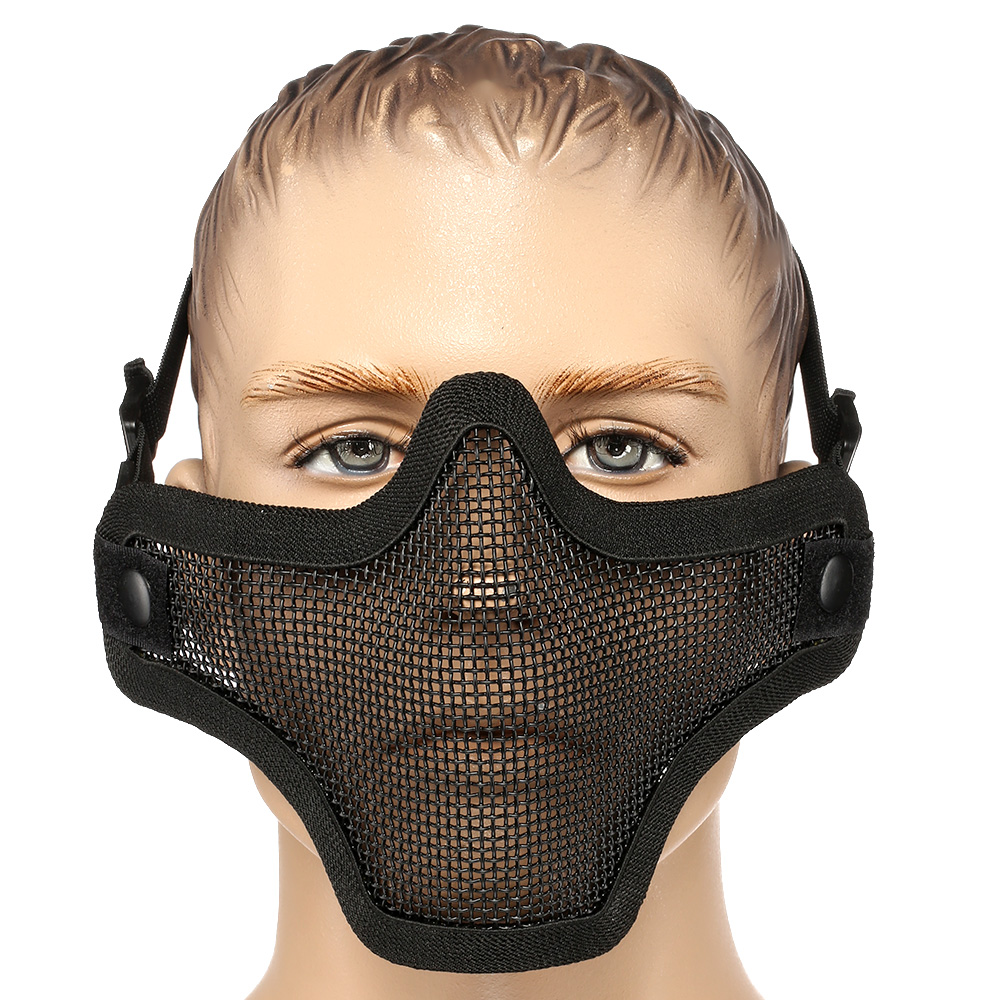 ASG Strike Systems Full Mesh Mask Airsoft Gittermaske Lower Face schwarz Bild 1