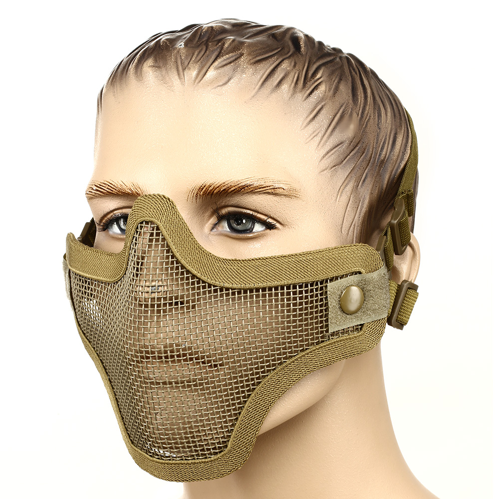 ASG Strike Systems Full Mesh Mask Airsoft Gittermaske Lower Face tan