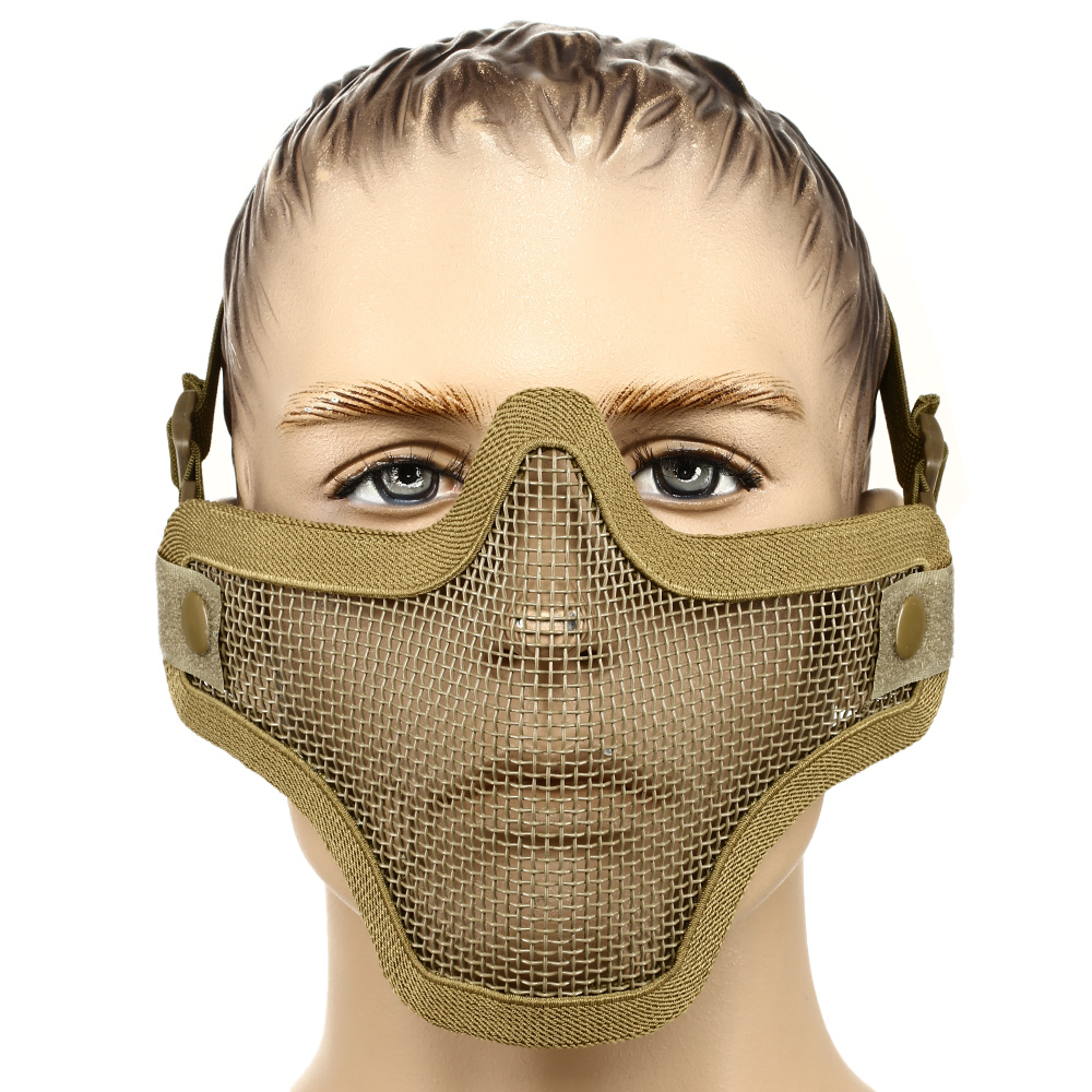 ASG Strike Systems Full Mesh Mask Airsoft Gittermaske Lower Face tan Bild 1