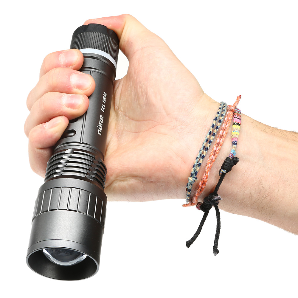 Drr Zoom LED Taschenlampe SCL-18042 inkl. Ladestation anthrazit Bild 1