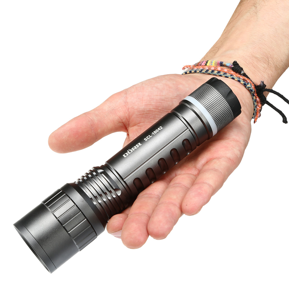 Drr Zoom LED Taschenlampe SCL-18042 inkl. Ladestation anthrazit Bild 1