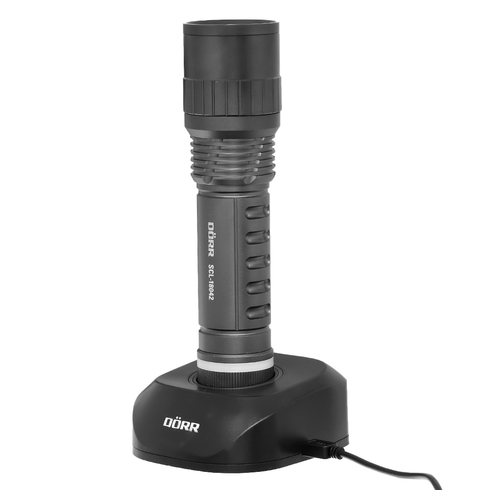 Drr Zoom LED Taschenlampe SCL-18042 inkl. Ladestation anthrazit Bild 1