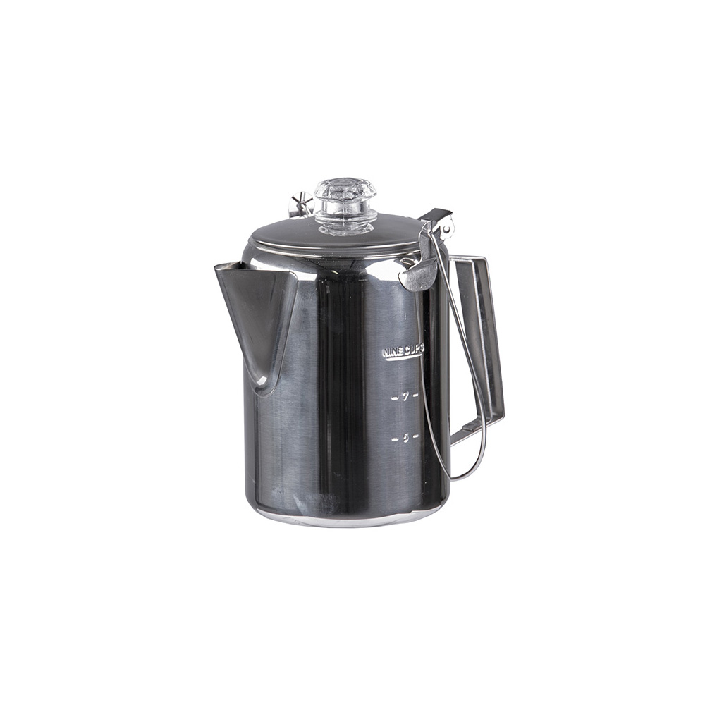 Mil-Tec Kaffeekanne mit Perkolator Edelstahl, 9 Tassen
