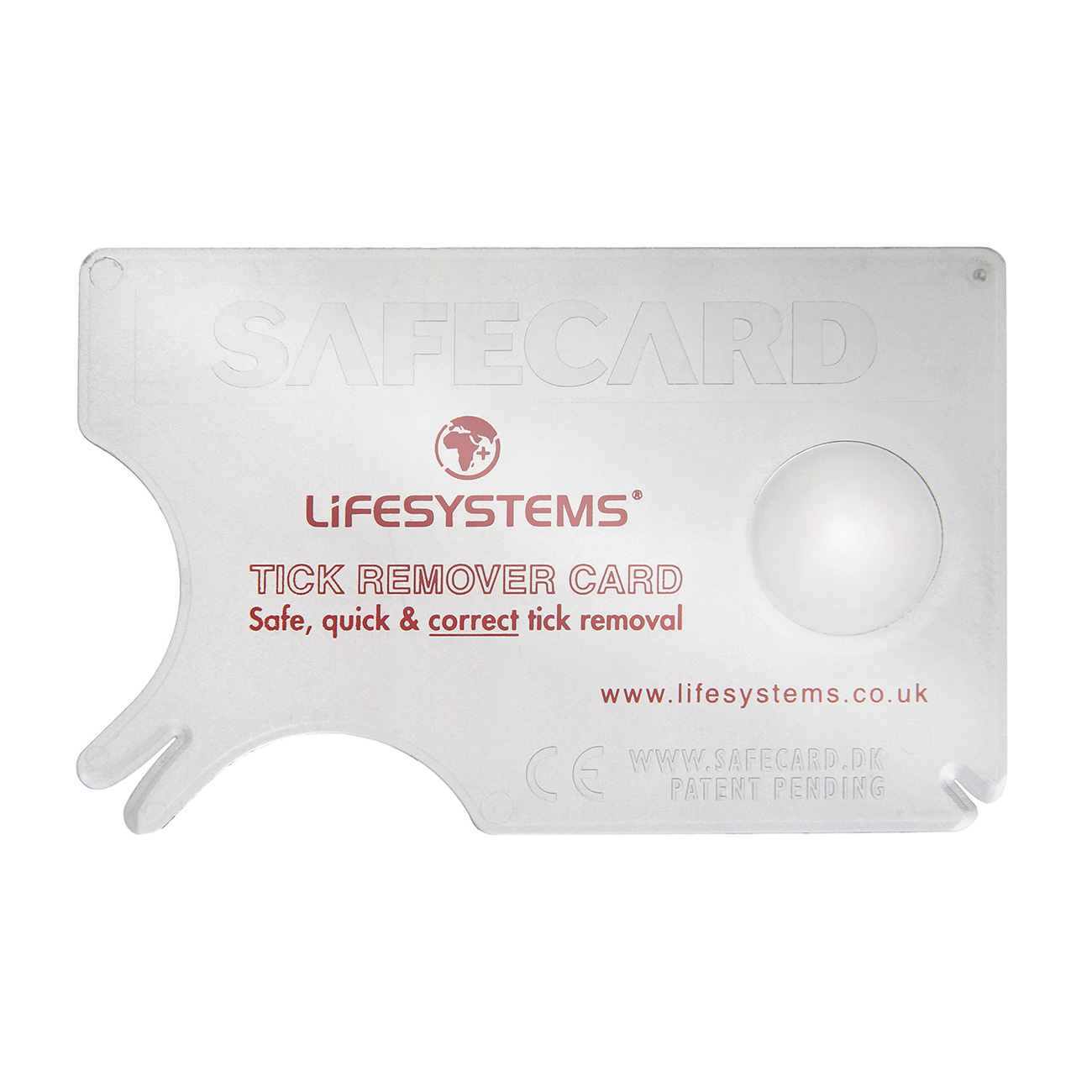 Lifesystems Zeckenzange Kartenformat mit Lupe