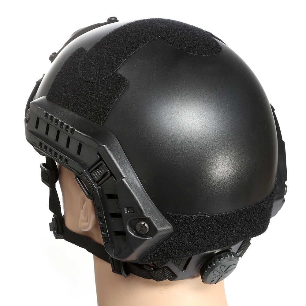 ASG Strike Systems FAST Standard Railed Airsoft Helm mit NVG Mount schwarz Bild 2