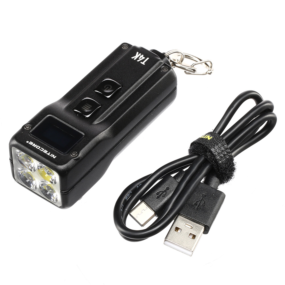 Nitecore Schlüssellampe T4K 4000 Lumen schwarz inkl. Gürtelclip Bild 4