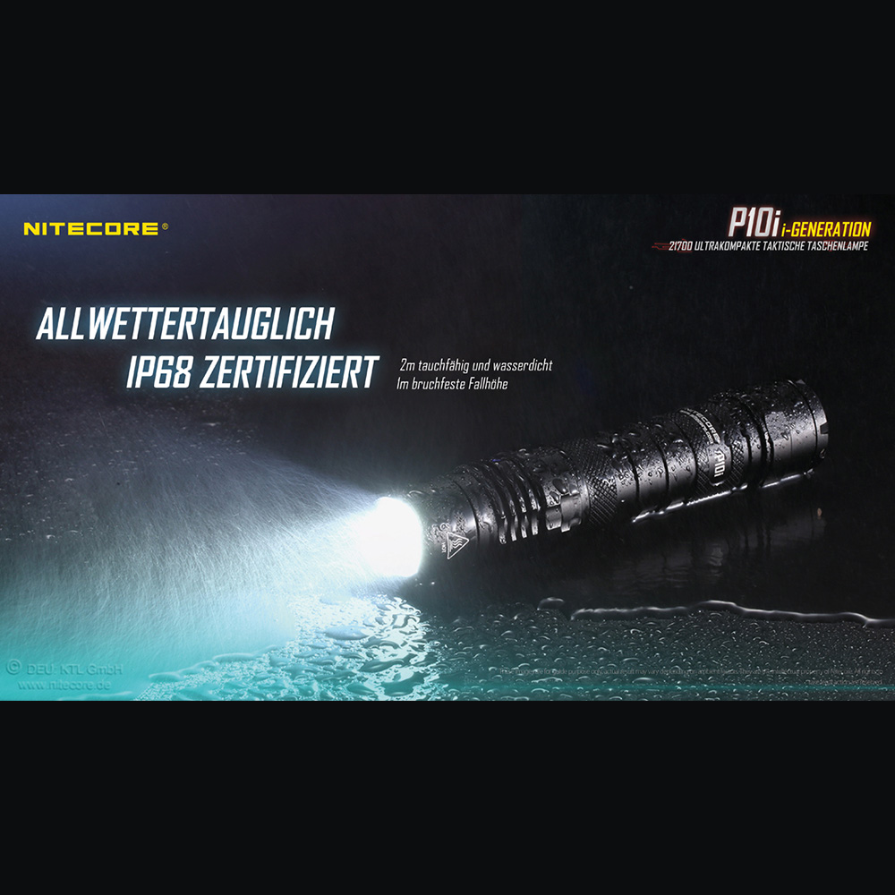 Nitecore LED-Lampe P10i 1800 Lumen schwarz inkl. Tactical Holster Bild 1