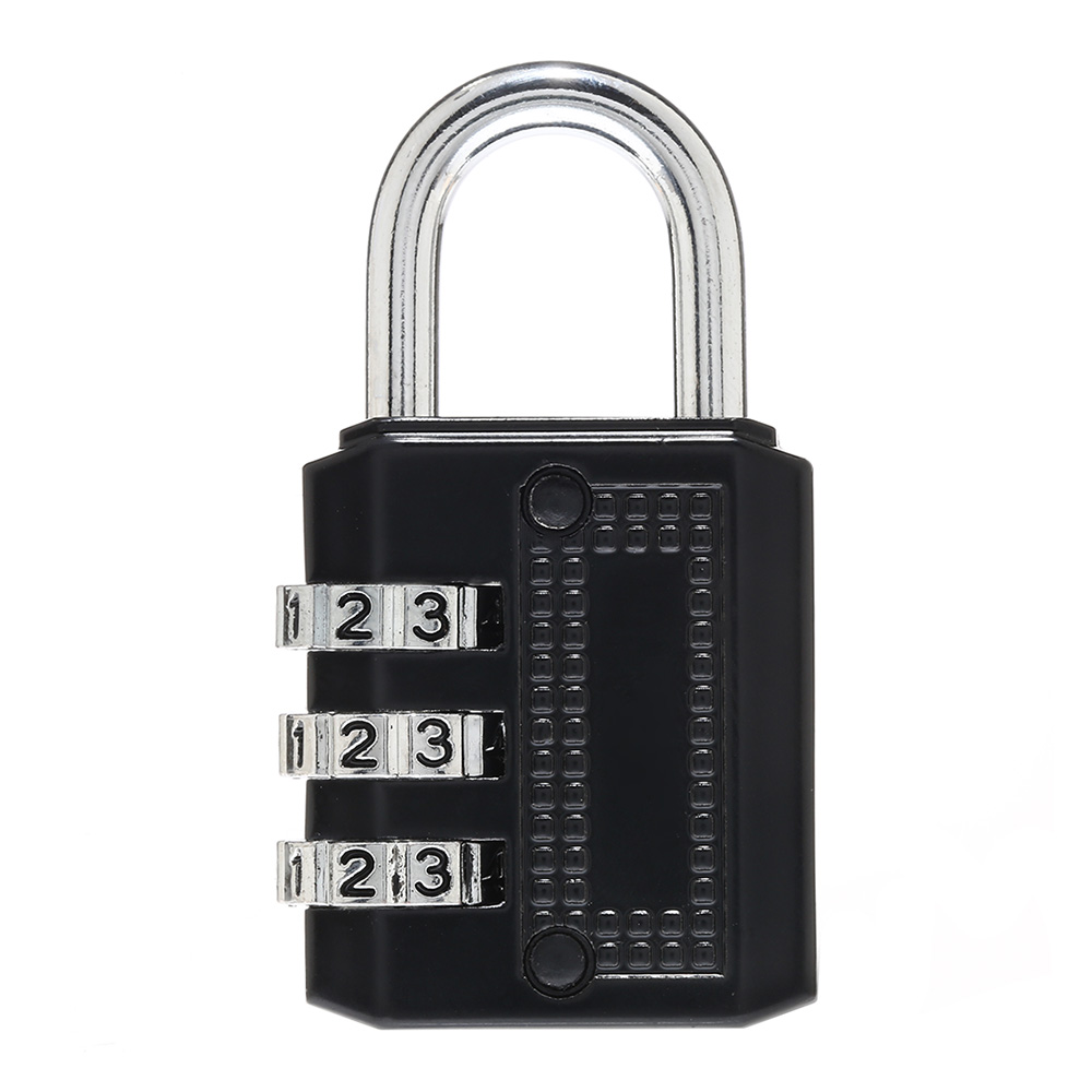 Vorhngeschloss mit 3 stelligem Zahlencode schwarz Bild 1