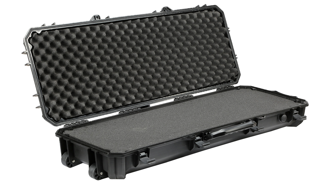 ASG Tactical Rifle Case Waffenkoffer / Trolley 102 x 32,5 x 9 cm Cubed-Schaumstoff IPX7 schwarz Bild 5