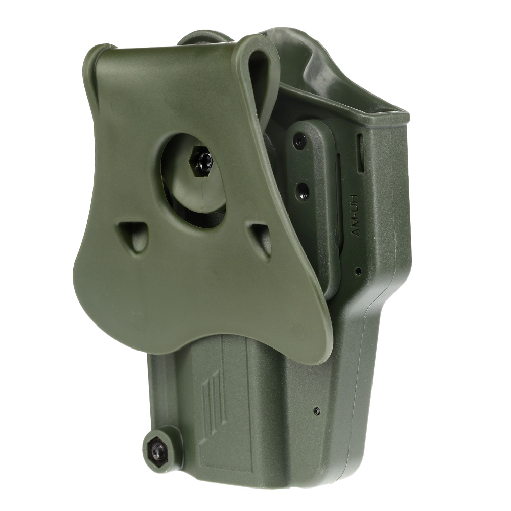 Amomax Per-Fit Universal Tactical Holster Polymer Paddle - passend für über 80 Pistolen Rechts oliv Bild 3