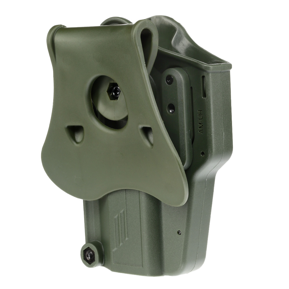 Amomax Per-Fit Universal Tactical Holster Polymer Paddle - passend fr ber 80 Pistolen Rechts oliv Bild 3