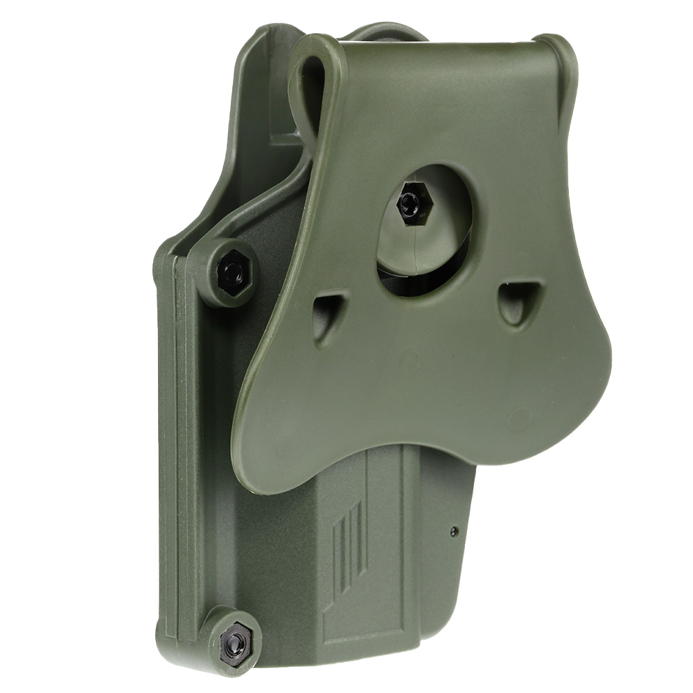 Amomax Per-Fit Universal Tactical Holster Polymer Paddle - passend für über 80 Pistolen Rechts oliv Bild 1