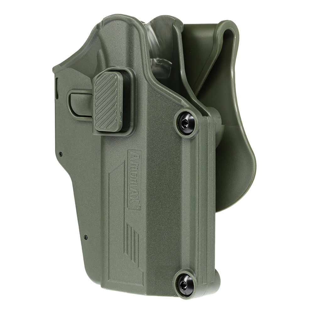 Amomax Per-Fit Universal Tactical Holster Polymer Paddle - passend für über 80 Pistolen Rechts oliv Bild 7