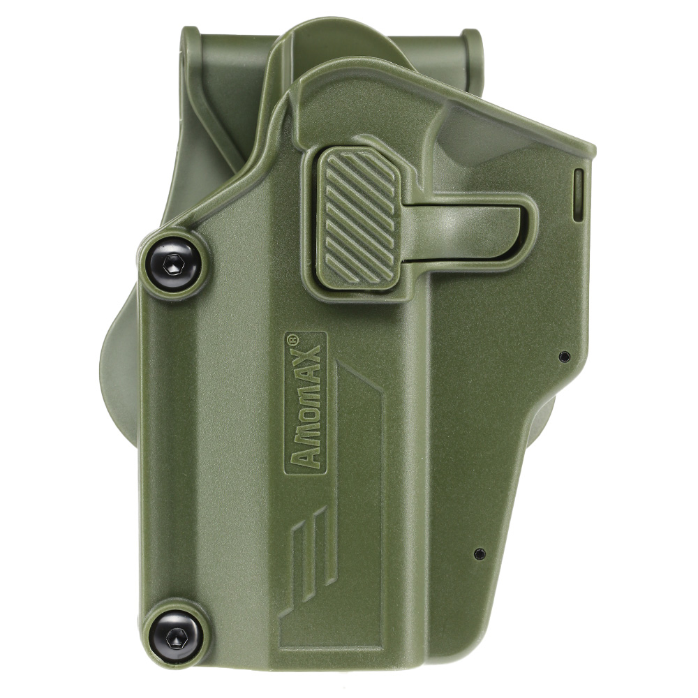 Amomax Per-Fit Universal Tactical Holster Polymer Paddle - passend fr ber 80 Pistolen Links oliv
