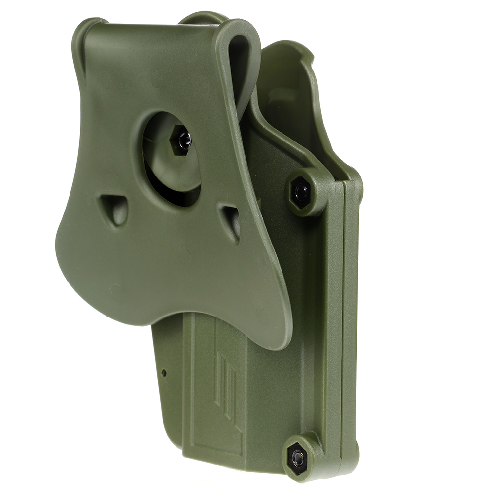 Amomax Per-Fit Universal Tactical Holster Polymer Paddle - passend fr ber 80 Pistolen Links oliv Bild 3