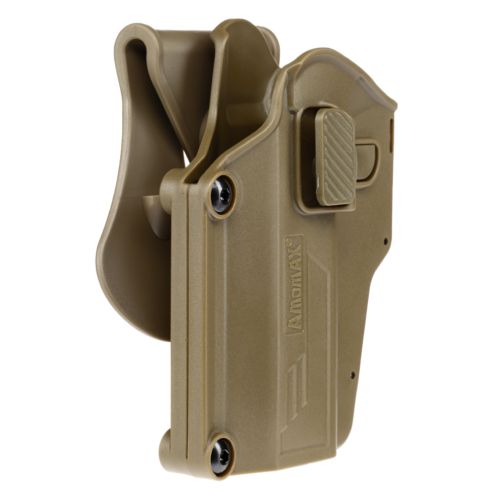 Amomax Per-Fit Universal Tactical Holster Polymer Paddle - passend fr ber 80 Pistolen Links Flat Dark Earth Bild 1