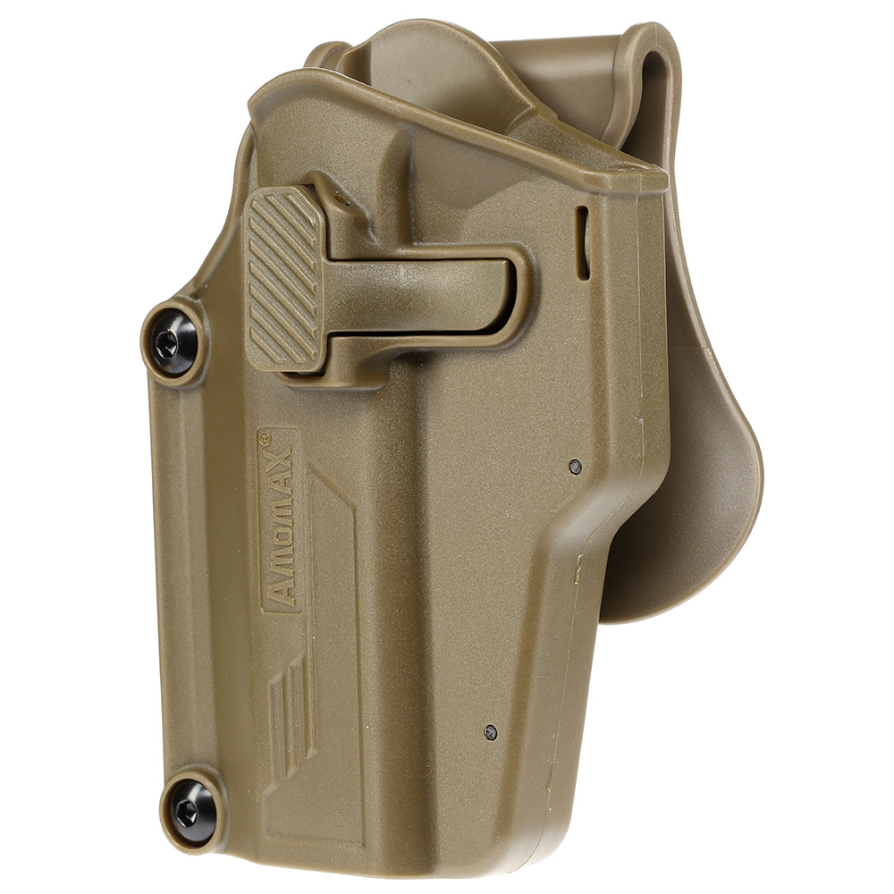 Amomax Per-Fit Universal Tactical Holster Polymer Paddle - passend fr ber 80 Pistolen Links Flat Dark Earth Bild 7