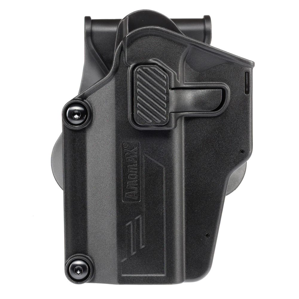 Amomax Per-Fit Universal Tactical Holster Polymer Paddle - passend fr ber 80 Pistolen Links schwarz