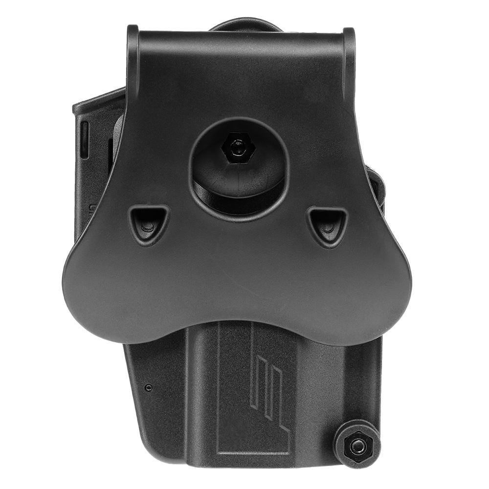Amomax Per-Fit Universal Tactical Holster Polymer Paddle - passend für über 80 Pistolen Links schwarz Bild 1