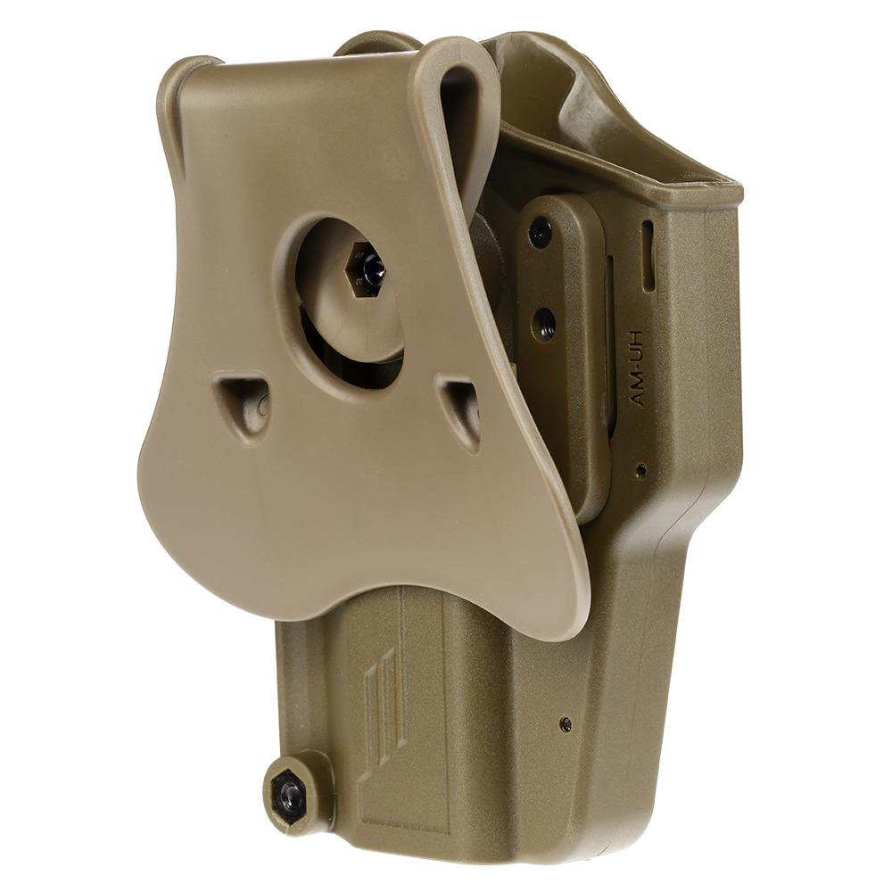 Amomax Per-Fit Universal Tactical Holster Polymer Paddle - passend fr ber 80 Pistolen Rechts Flat Dark Earth Bild 3