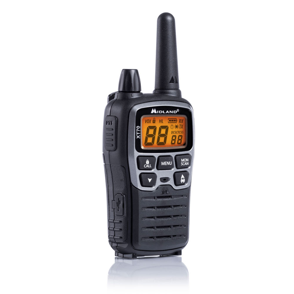 Midland XT70 Funkgerteset PMR+LPD inkl. MA21L Headset und Doppelstnder 1 Paar Bild 1