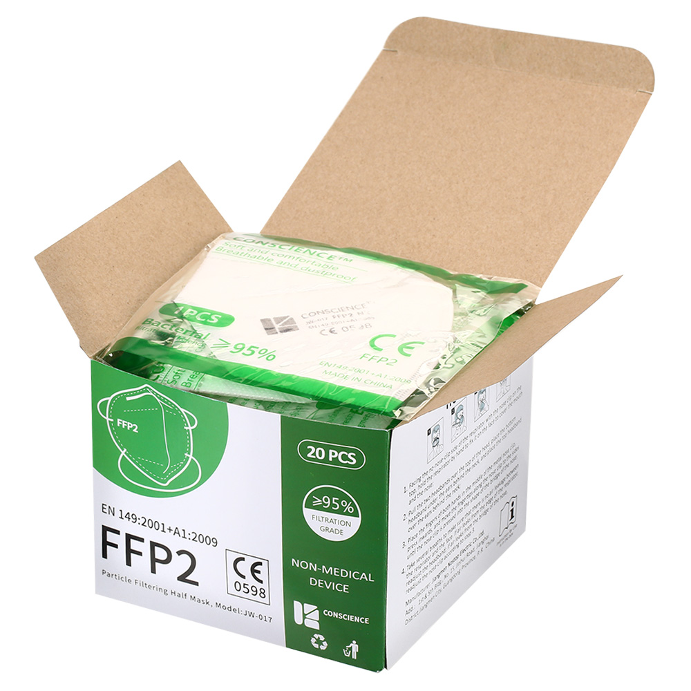 Mundschutz FFP2 Atemschutzmaske für Erwachsene EN149:2001+A1:2009 20er Packung Bild 4