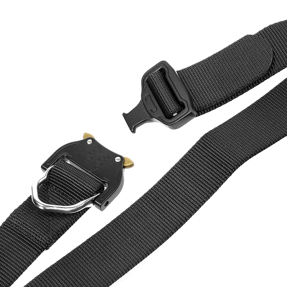 Coptex Tacticalgürtel mit Schnellverschluss 125cm schwarz 3,8cm breit Bild 1