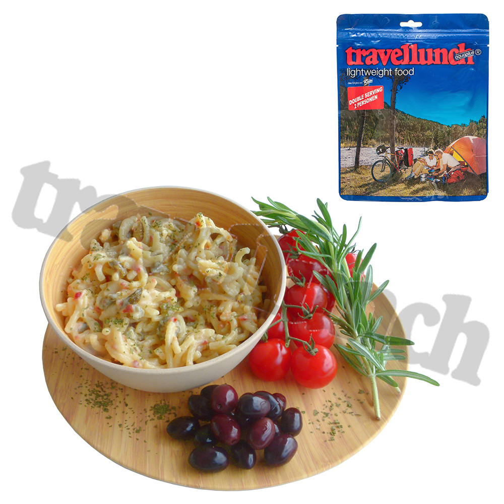 Travellunch Outdoornahrung Hauptgericht Pasta mit Oliven 250g Doppelpack fr 2 Mahlzeiten