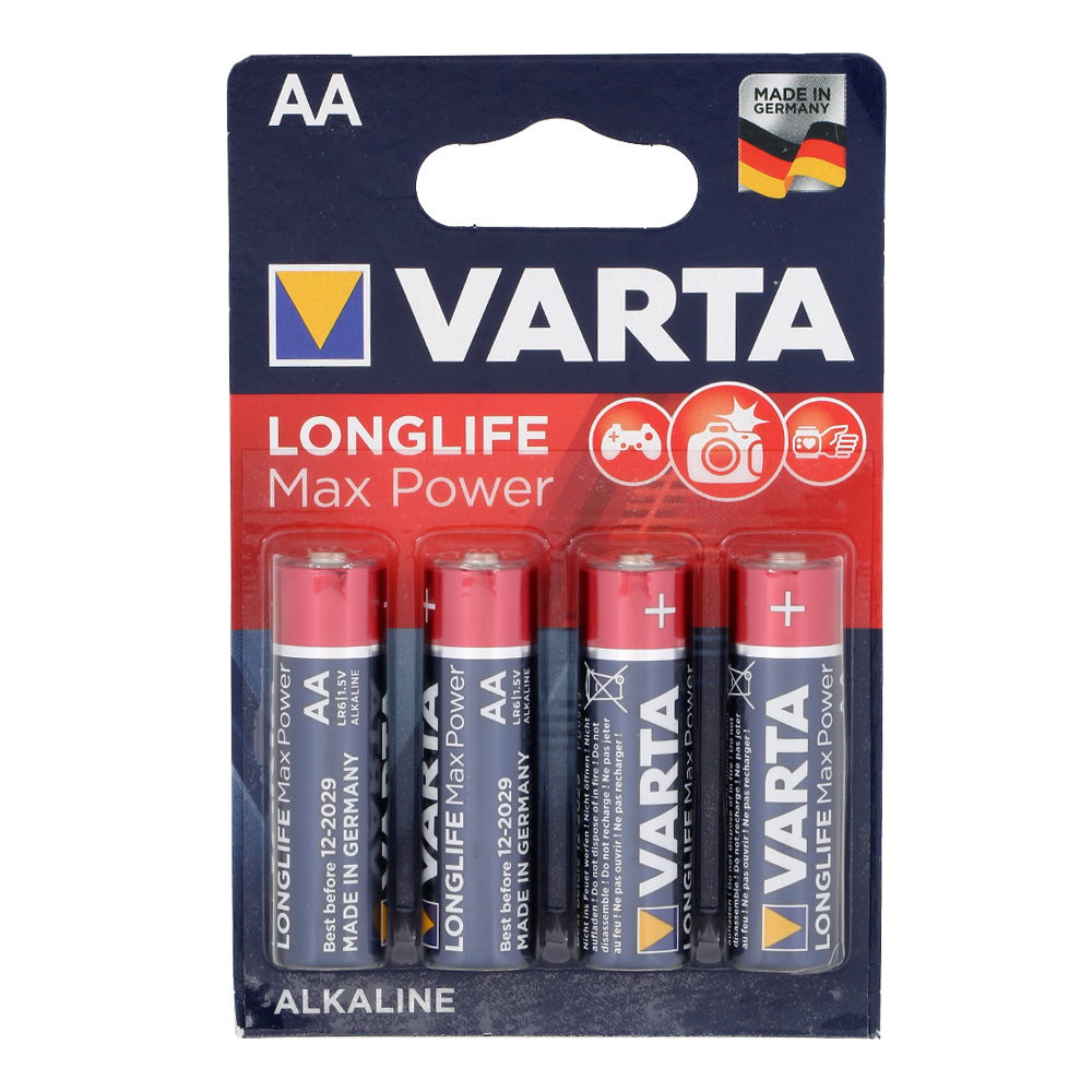Varta Batterie LR6 AA Mignon Longlife Max Power 4 Stück