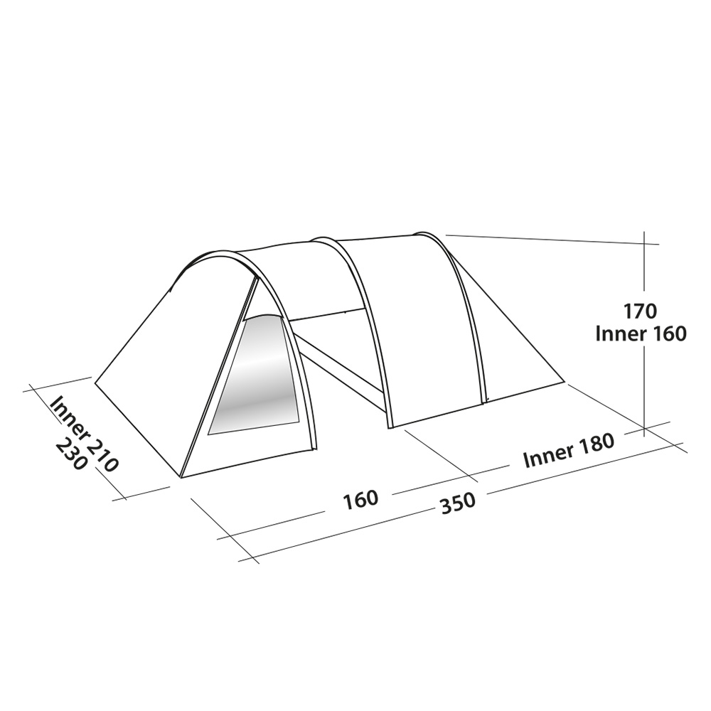 Easy Camp Tunnelzelt Energy 300 Rustic Green fr max. 3 Personen Bild 1