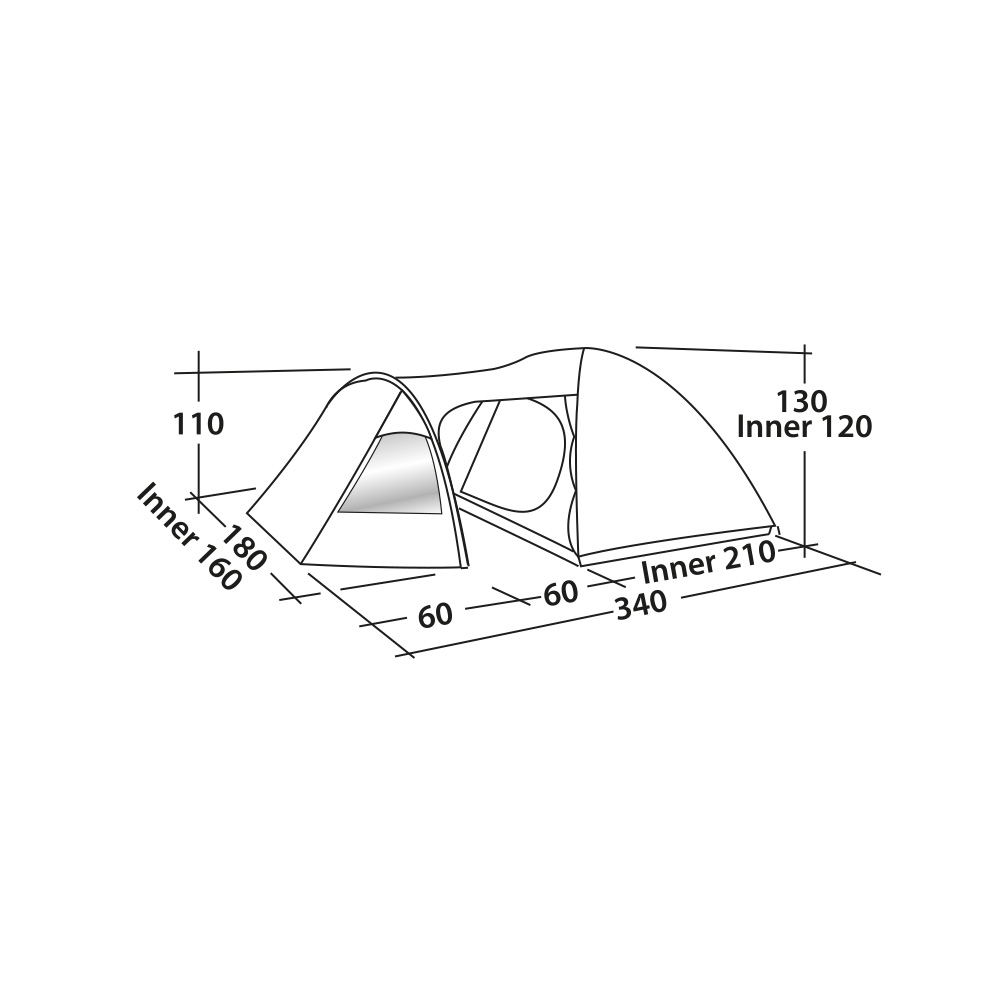 Easy Camp Kuppelzelt Blazar 300 Rustic Green fr max. 3 Personen Bild 1