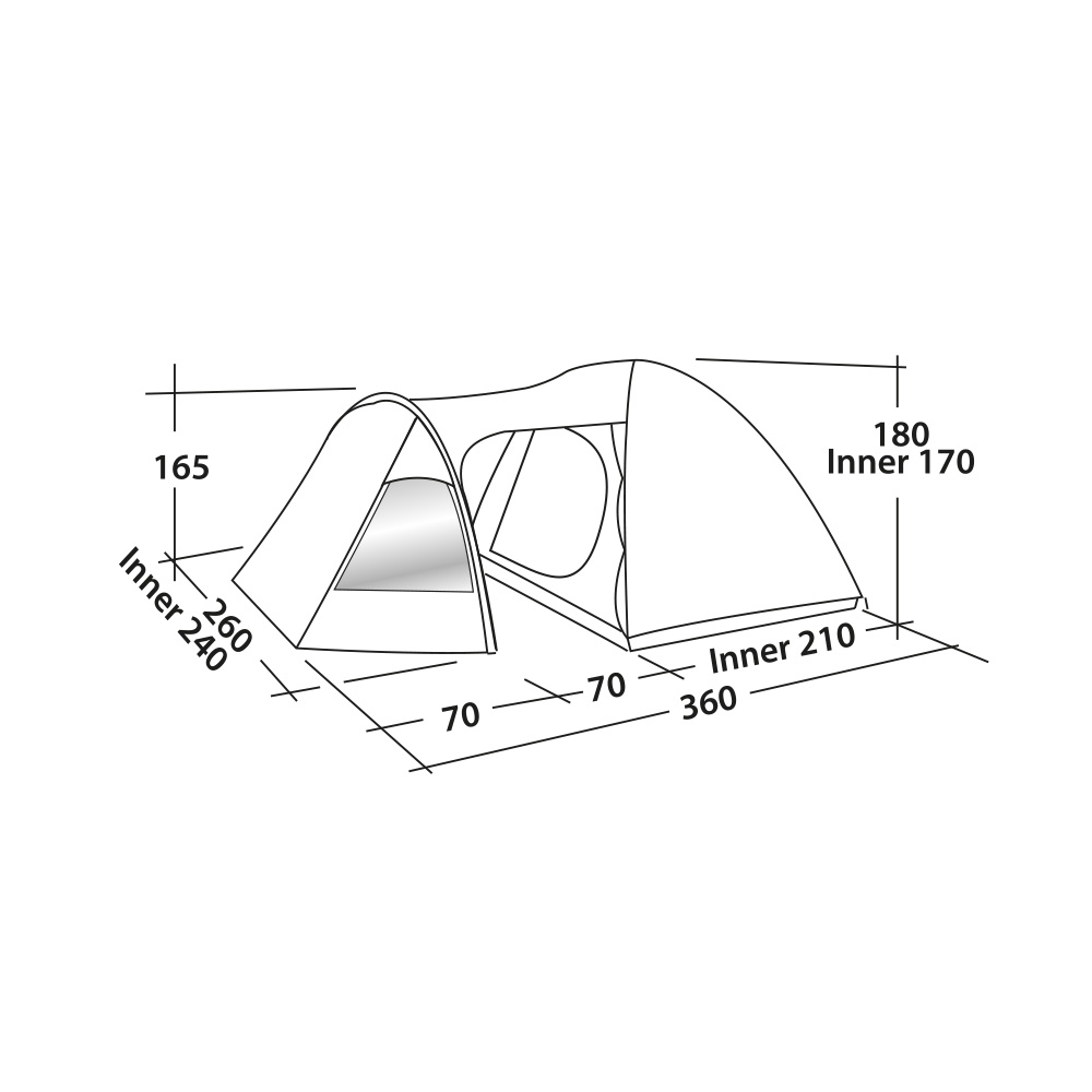 Easy Camp Kuppelzelt Blazar 400 Rustic Green fr max. 4 Personen Bild 1