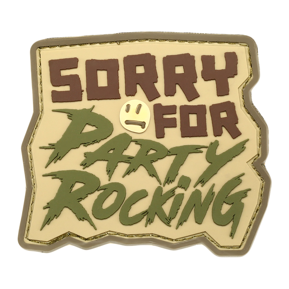 Mil-Spec Monkey 3D Rubber Patch Sorry For Party Rocking multicam