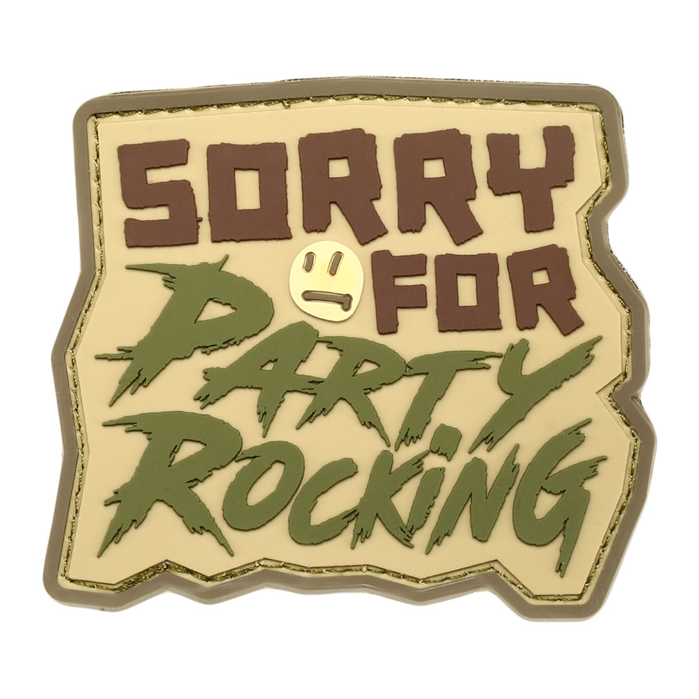 Mil-Spec Monkey 3D Rubber Patch mit Klettflche Sorry For Party Rocking multicam