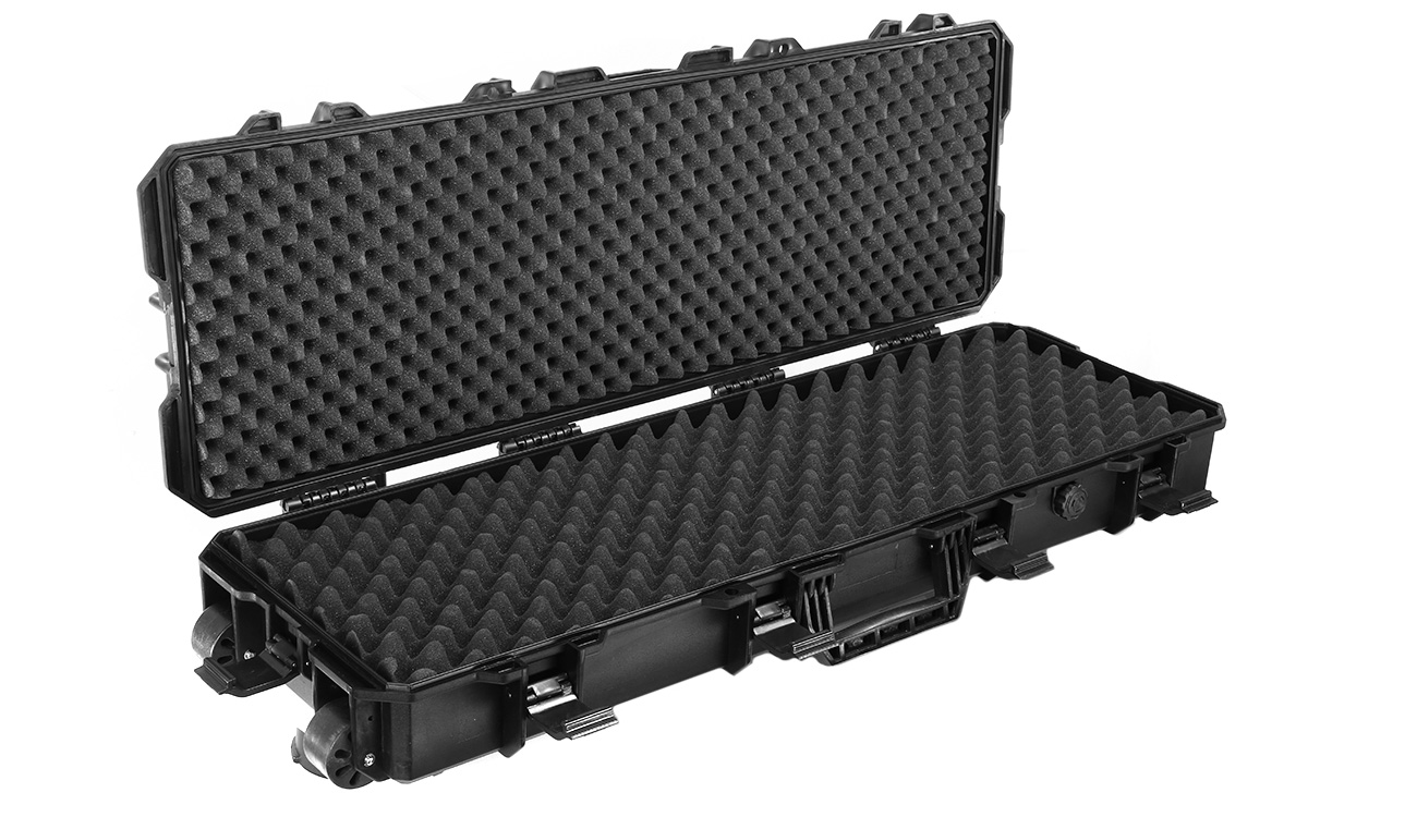 MAX Tactical Large Hard Case Waffenkoffer / Trolley 102 x 36,5 x 14,5 cm Waben-Schaumstoff schwarz Bild 6