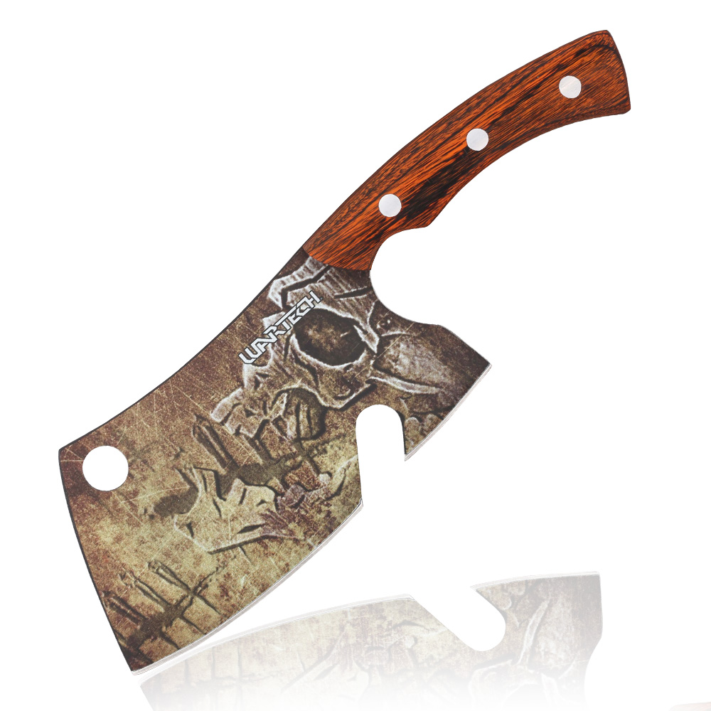 Wartech Jagd Messer mit Holzgriff inkl. Nylonscheide braun