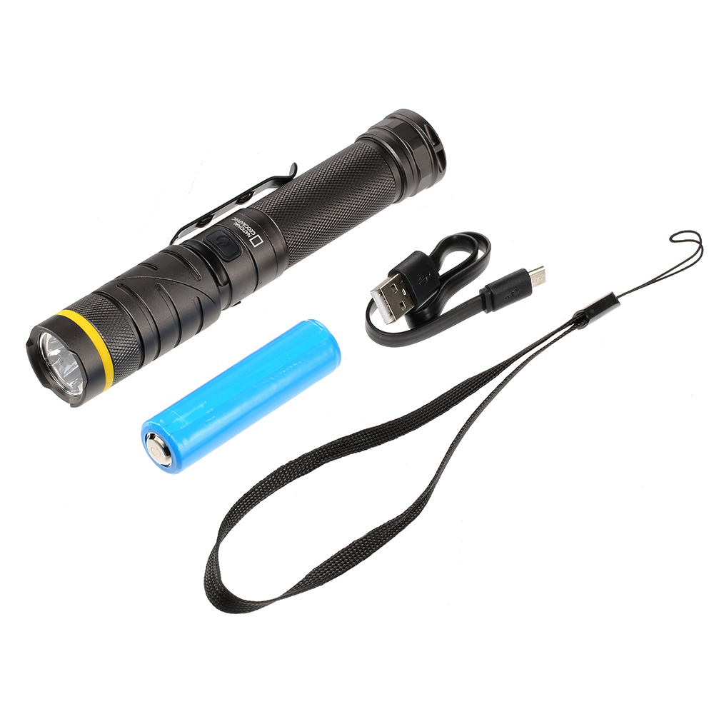 National Geographic LED-Taschenlampe Iluminos 800 Lumen schwarz Bild 1