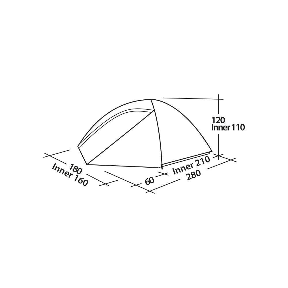 Easy Camp Kuppelzelt Meteor 300 Rustic Green fr max. 3 Personen Bild 1